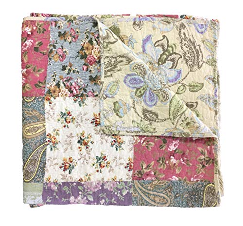 Greenland Home Blooming Prairie 100% Cotton Authentic Patchwork Reversible Quilt Set, 3-Piece Full/Queen Greenland Home Fashions