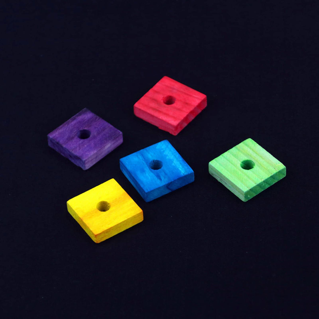 BinaryABC Wooden Blocks Bird Chewing Toy,Bird Bite Toys,Bird Parrot Wood Blocks Toys,20Pcs(Mixed Color) BinaryABC