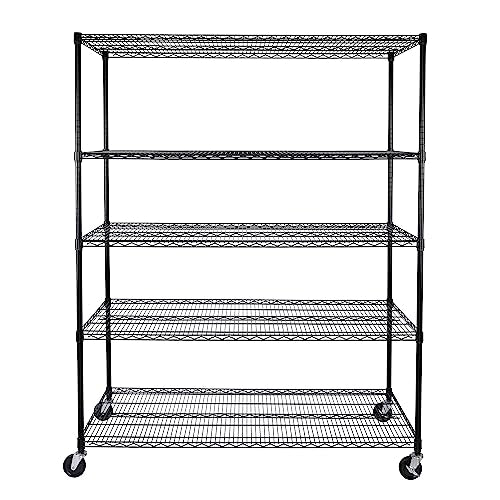 Seville Classics UltraDurable Heavy Duty NSF Solid Steel Wire Rack Storage Unit, Organizer for Garage, Warehouse, Office, Restaurant, Classroom, Seville Classics