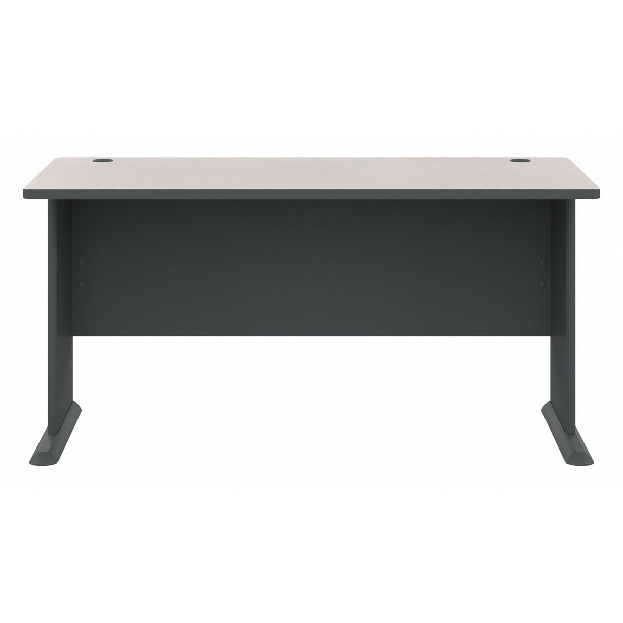 Bush Business Furniture Series A 60W Computer Desk in White Spectrum and Slate, Large Office Table for Home or Professional Workspace Bush Business Furniture