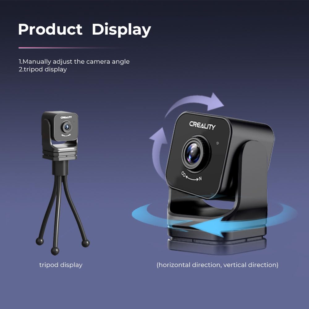 Creality Nebula Camera, 3D Printer Camera for 24H Real-Time Monitoring, Time-Lapse, Spaghetti Detection, Compatible with Sonic Pad, Nebula Pad, Ender 3 V3/Plus/KE/SE, CR-10 SE, HOLOT-MAGE/PRO Creality