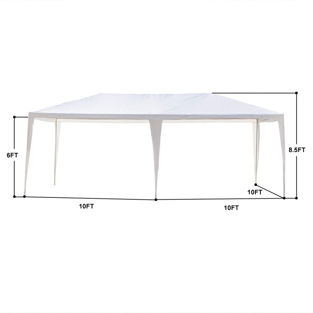 Party Tent 10x20 Outdoor Canopy Tents for Parties with 4 Removable Sidewalls Heavy Duty White Wedding Events Tent Patio Gazebo Shelter Perfect for Cater Birthday Graduation Pavilion Beach BBQ susici