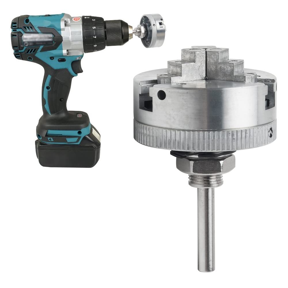Mini Lathe Chuck Set, Z011 Extension Three Four Jaw Chuck and Connecting Rod Set, Electric Drill Chuck(Type B) EYYVRE