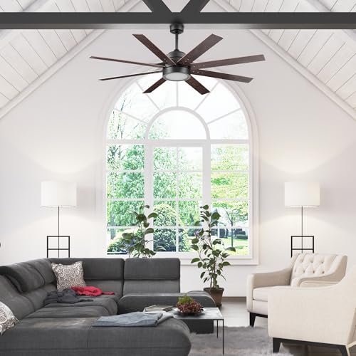Honeywell Ceiling Fans Xerxes Modern 62 Inch Ceiling Fan with Light, LED Fan with Remote Control, Indoor Fan, 8 Contemporary Blades with Dark Wood and Pine Finish Options, Bronze (51926-01) Honeywell