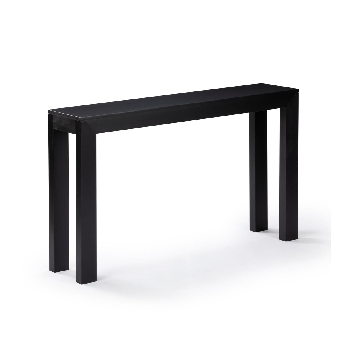 Plank+Beam Modern Solid Wood Console Table, 56 Inch, Sofa Table, Narrow Entryway Table for Hallway, Behind The Couch, Living Room, Foyer, Easy Assembly, Black Plank+Beam