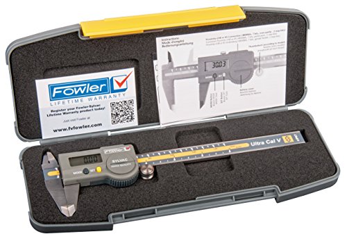 Fowler 54-100-167-0, Swiss Ultra-Cal Vi Digital Caliper With 0-6"/150MM Measuring Range,Grey Fowler