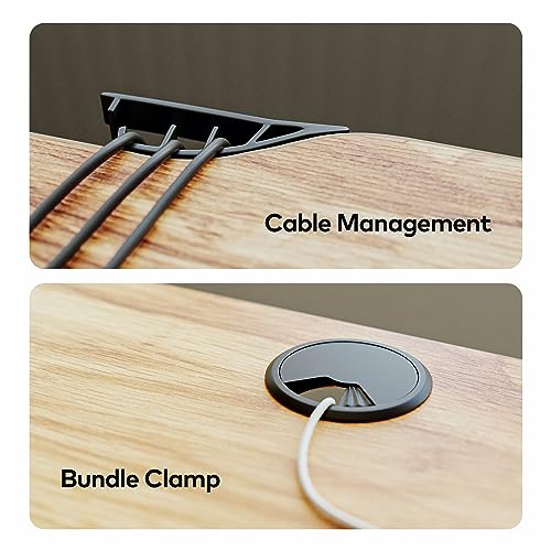 FEZIBO Height Adjustable Electric Standing Desk, 63 x 24 Inches Stand up Table, Sit Stand Home Office Desk with Splice Board, LightRusticbrown FEZIBO