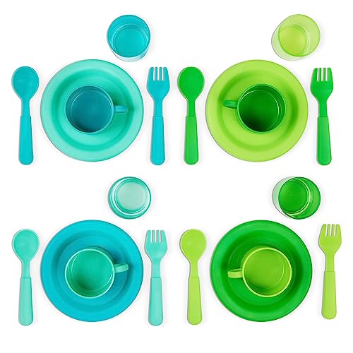 Battat – Play Kitchen & Market – Toddler-Friendly Size – Chalkboard Menu & Oven Dials – 25 Toy Cooking Accessories – 2 Years + – Two n' One Cookin' Fun Battat