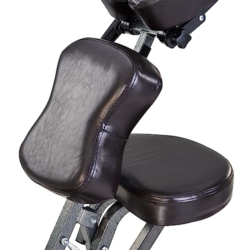 Master Massage Bedford Portable Massage Chair - Lightweight with Carrying Bag - Tattoo Height Adjustable Folding Face Cradle SPA (Coffee) Master Massage Equipment
