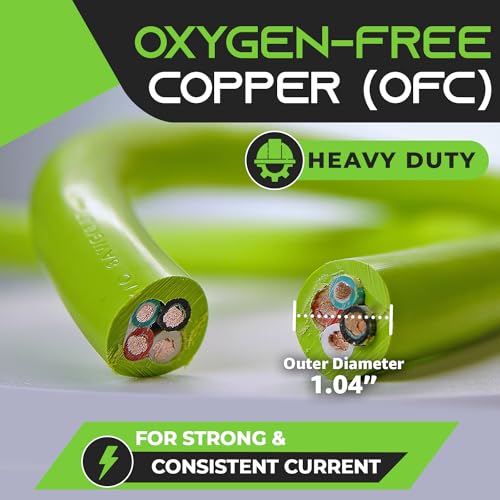 GearIT 50-Amp Extension Cord for RV and EV (50 Feet) 4-Prong 250-Volt, Tesla Model 3/S/X/Y, NEMA 14-50P to 14-50R 6/3, 8/1 STW AWG Gauge Outdoor Auto Power Cord GearIT