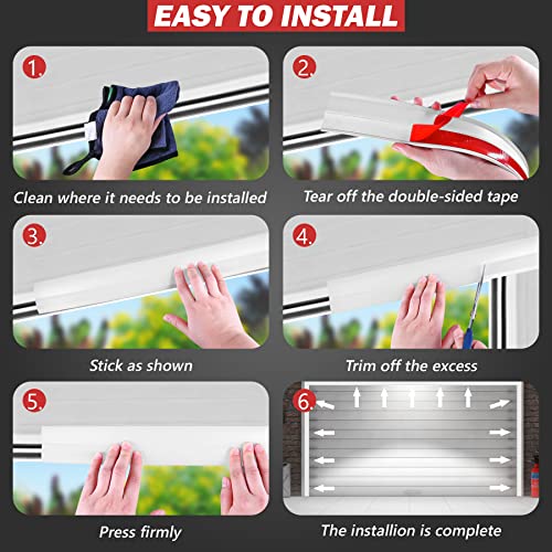 Garage Door Seal Top and Sides 36FT Universal PVC Weather Stripping Garage Soft and Hard Composite Door Trim Seal Weatherproofing Garage Door Seals with Nails(White) MYFAMIREA