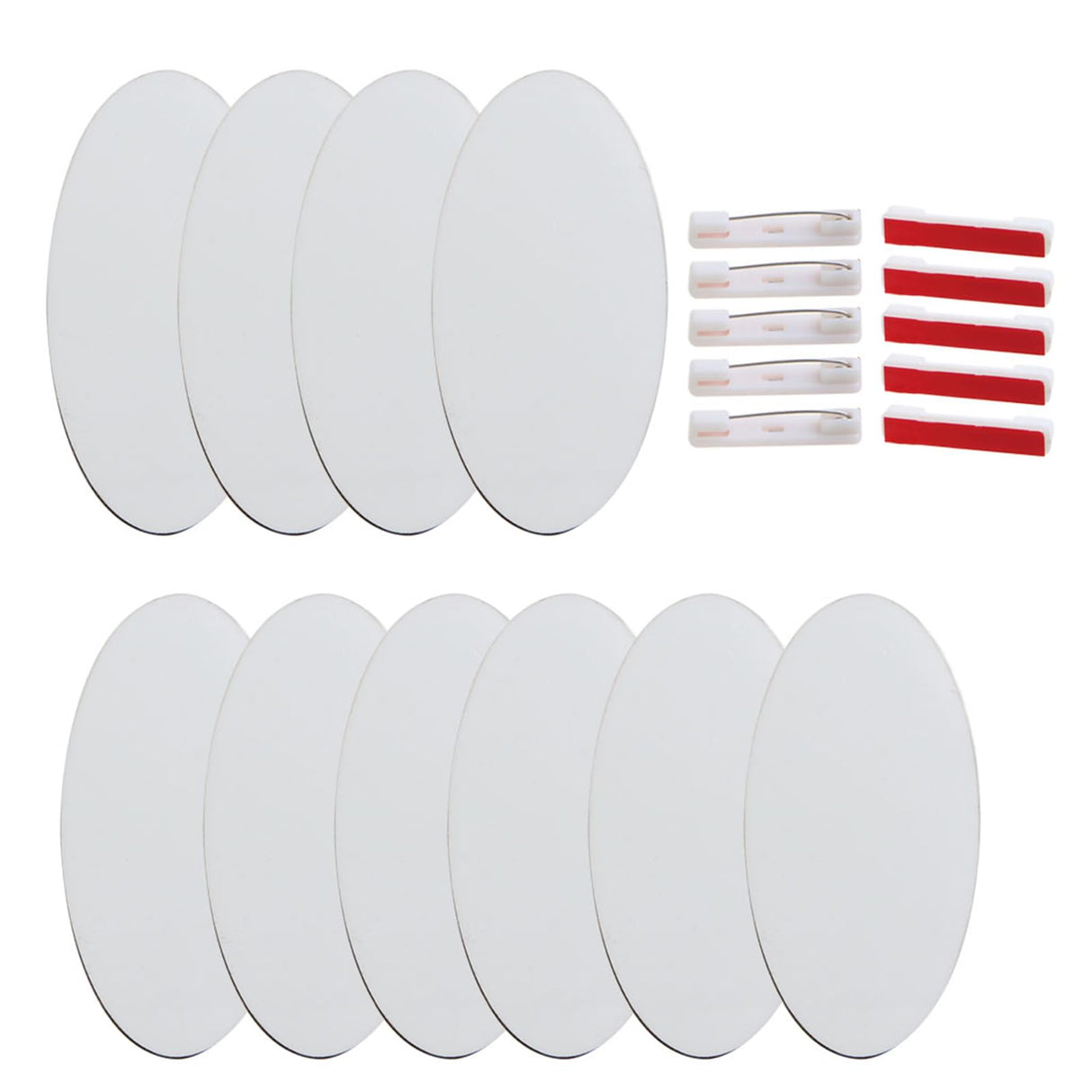 BAIRU Sublimation Badges Pin, Blank ID Name Badge Heat Transfer Name Tag, for Personalized Making BAIRU