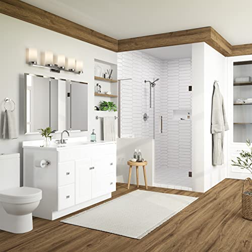 Design House Wyndham 48 Inch Bathroom Vanity, Ready to Assemble, Solid Wood, White, 597278 Design House