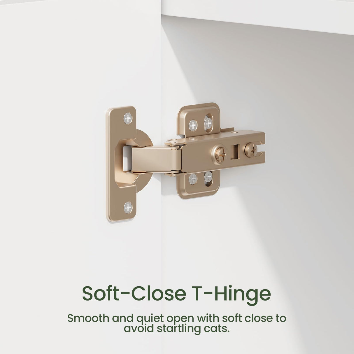 CHOEZON Cat Litter Box Enclosure, Litter Box Furniture Hidden, Versatile Litter Enclosure Furniture with 2 Doors and 1 Entrance, Indoor Cat House for Living Room, Bedroom, White MMW01WB CHOEZON