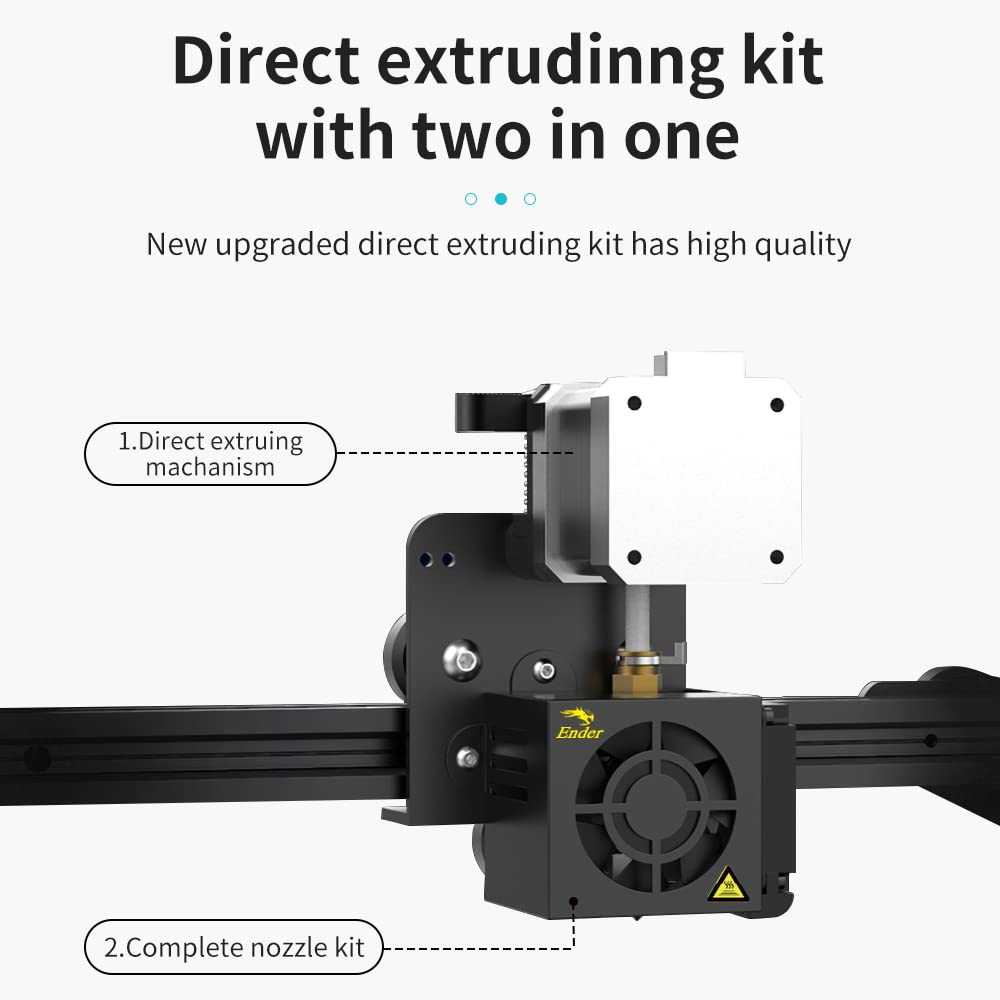 Creality Original Ender 3 Direct Drive Upgrade Kit, Comes with 42-40 Stepper Motor Hotend Kit, 1.75mm Direct Drive Extruder Fan and Cables Support Flexible TPU Filament Creality