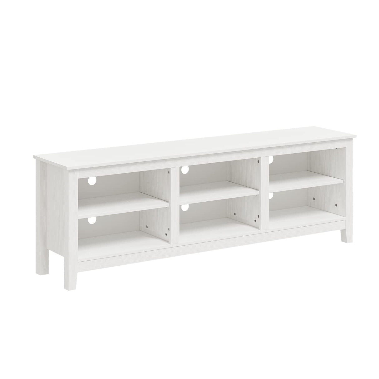 Panana TV Stand with 6 Cubby for 75 inch TV, Television Stands Entertainment Center Media Stand TV Table for Living Room, Bedroom (White 70 inch) Panana