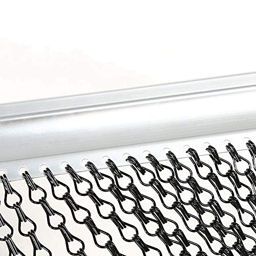 Oumefar Room Divider Metal Chain Curtains, Aluminum Metal Chain Curtains Multifunctional for Home, Restaurants, Cafes, Pubs, Baker, Kitchens Room Separating Decoration, 35.4 * 82.7 inch Oumefar