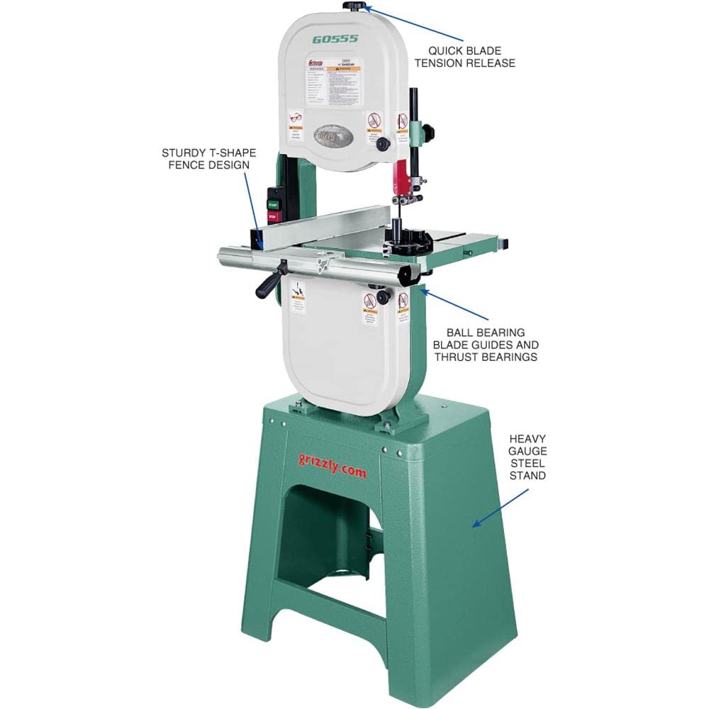 Grizzly Industrial G0555-14" 1 HP Bandsaw Grizzly