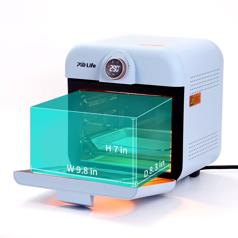 PYD Life Mini Sublimation Oven Machine 12 L 110 V 1600 W Light Blue Heat Press Machine for Sublimation Blanks Mugs Tumblers Cups Water Bottles Sublimation Printing PYD Life