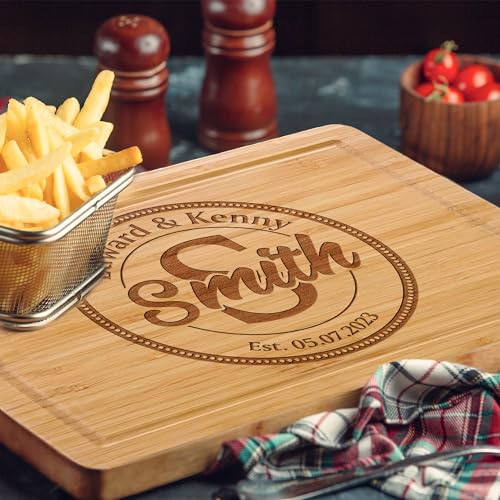 Personalized Wedding Gifts for Couples, Cutting Board for Anniversary, Housewarming, Mothers Day, Engagement, Wedding Registry Gifts for Bride and Kenzal Customized