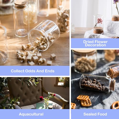 2PCS Pet Fur and Hair Keepsake Bottle, Pet Hair Memorial Bottle, Preserve Precious Memories, Glass Keepsake Bottle with Dog Paw Pendant Remembrance for Dogs, Cats, Horses, Small Mammals (3.7cm x 5cm)