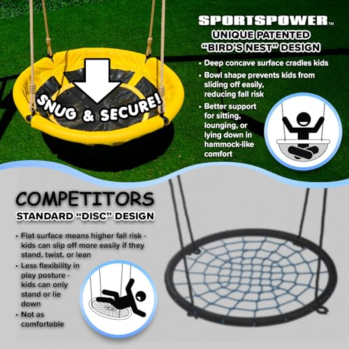Sportspower 'Swing and Play' Galvanized Metal Swing Set(6 Year Warranty): 2 Swings+Standing, 2 Kid Roman Glider+Saucer, 5' Wavy Slide, EXCEEDS ASTM Safety Standards*4pc Anchor Kit* Sportspower
