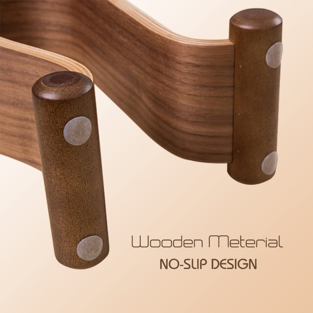 SAMDI Wood Headphone Stand, Headphones Hanger Holder Mount Omega Compatible for Sony, Bose, Shure, Jabra, JBL, AKG Gaming Headphones Display et. SAMDI