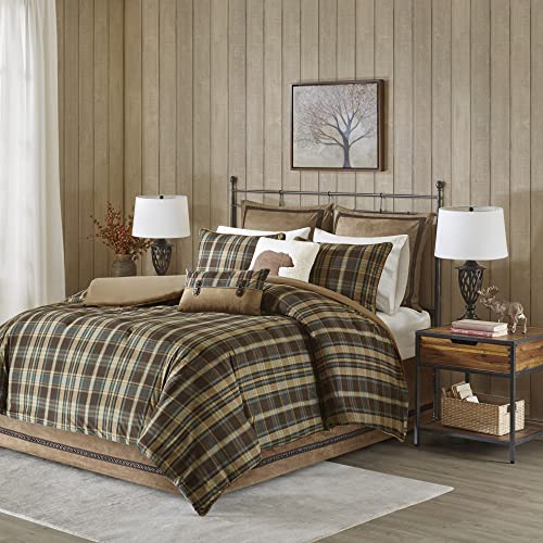 Woolrich Rustic Lodge Cabin Comforter Set - All Season Down Alternative Warm Bedding Layer and Matching Shams, Oversized Twin, Hadley Plaid, Multi Woolrich John Rich & Bros.