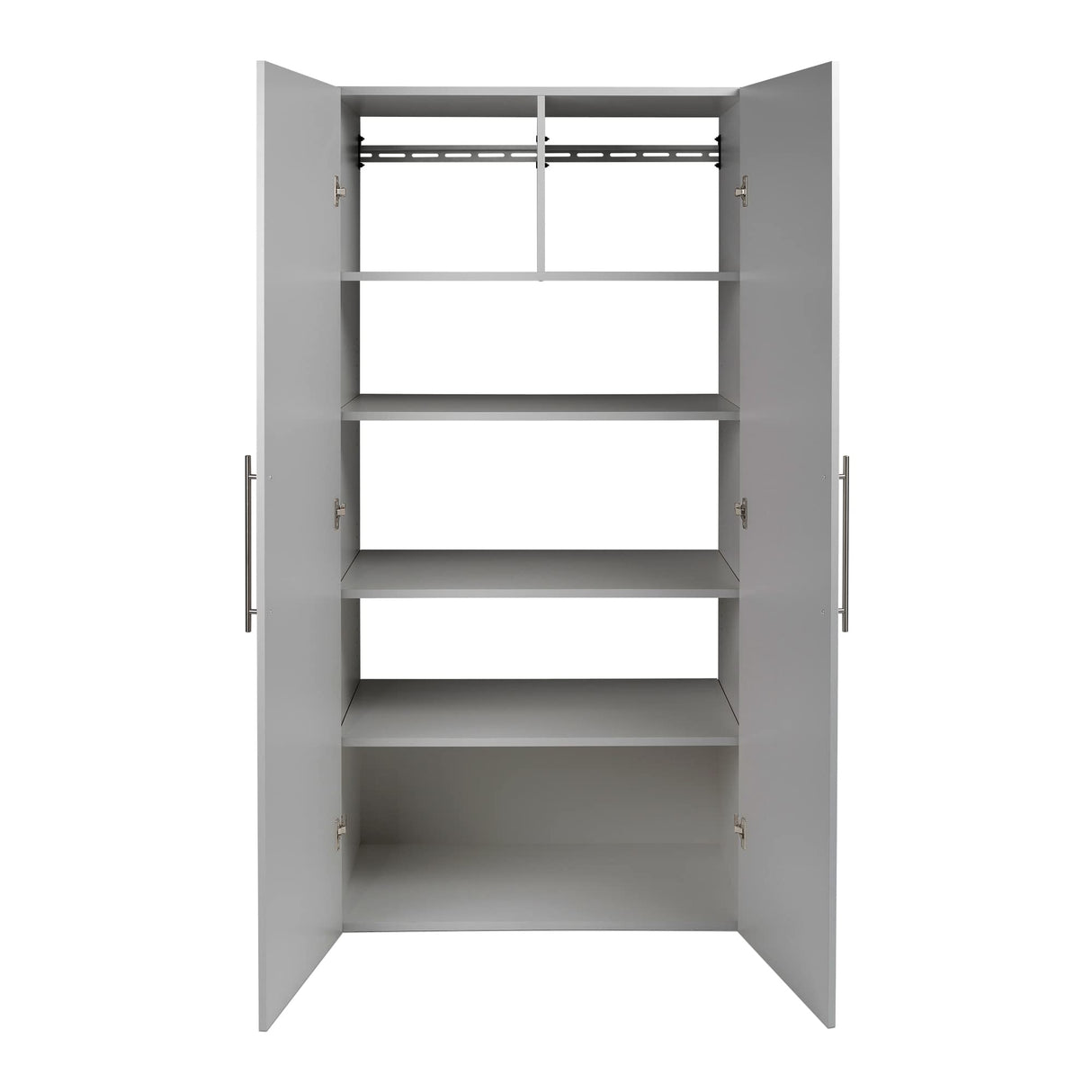 Prepac HangUps Large Storage Cabinet - Immaculate Light Gray 36" Cabinet with Storage Shelves and Doors; Ideal for Bin and General Storage Solutions Prepac