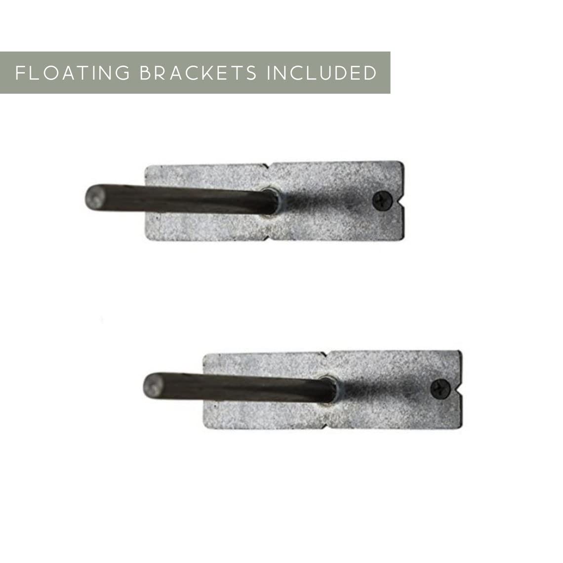 Modern Timber Craft Reclaimed Wood Fireplace Mantel Shelf | Solid Rustic American Barnwood with Floating Shelf Brackets | 2.75" Thickness | 42" L x 7" D, Oiled Modern Timber Craft