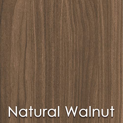 Linea Italia Curved Modern Office Desk Easy to Assembly 2 Panel Reception Counter for Lobby, Salon, 124" x 49", Walnut Linea Italia