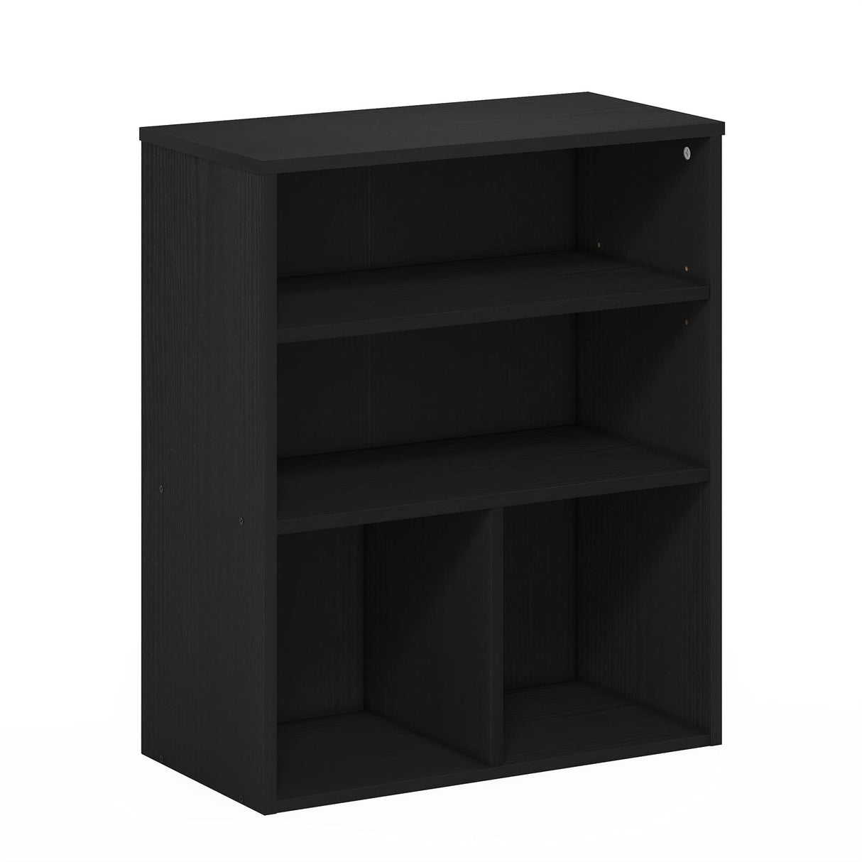 Furinno Pasir 3 Tier Display Bookcase, Black Oak Furinno
