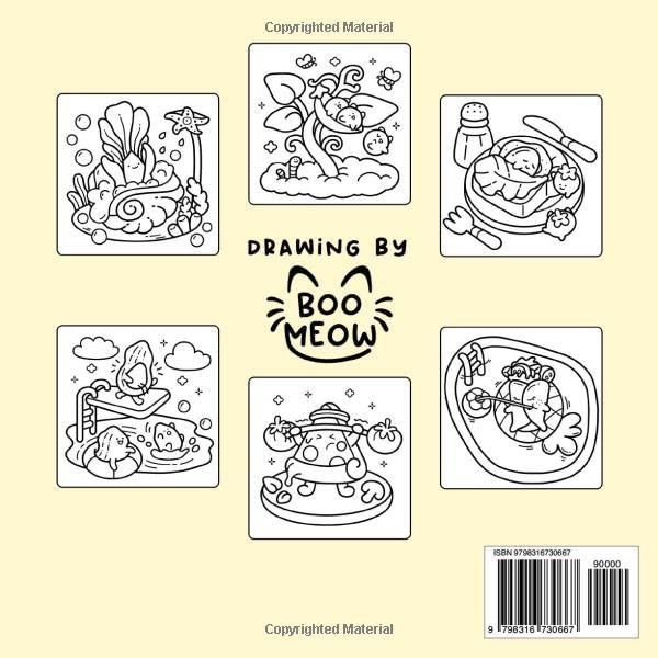 Foodie Cuties: Coloring Book for Adults Featuring Adorable Veggie, Funny Fruits, and Sweet Food for Relaxation and Stress Free WoodArtSupply