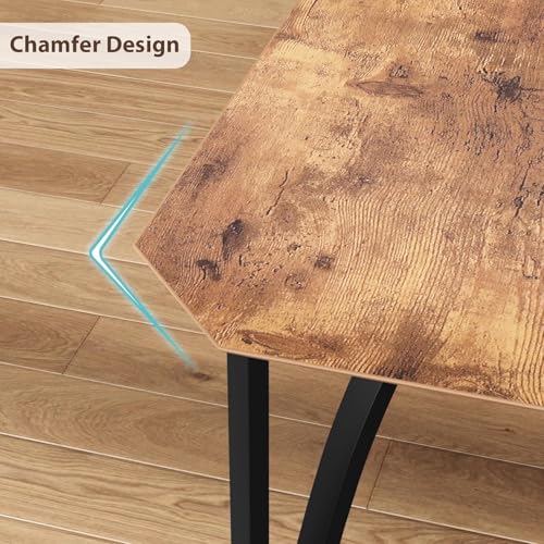 IDEALHOUSE Dining Table Set for 2, Kitchen Table Set of 2 with Upholstered Cushion Chairs, Dining Room Table Set with Kitchen Chairs, Easy to Assemble, Suitable for Apartment - (Rustic Brown) IDEALHOUSE