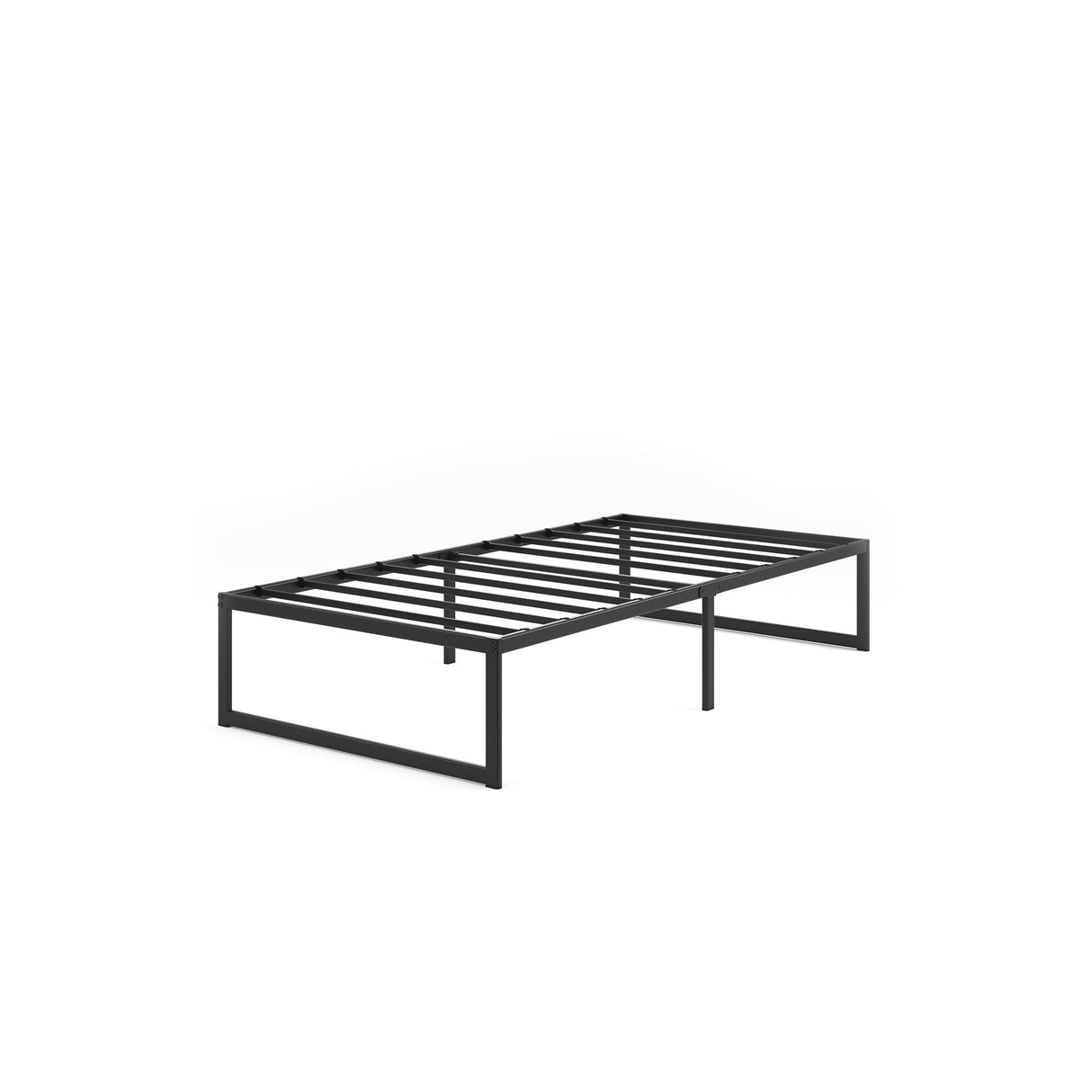 ZINUS ABEL 14 Inch Platform Bed Frame, Steel Slat Support, Easy Assembly, No Box Spring Needed, Eco Friendly WonderBox(TM) Packaging, Black, Twin ZINUS