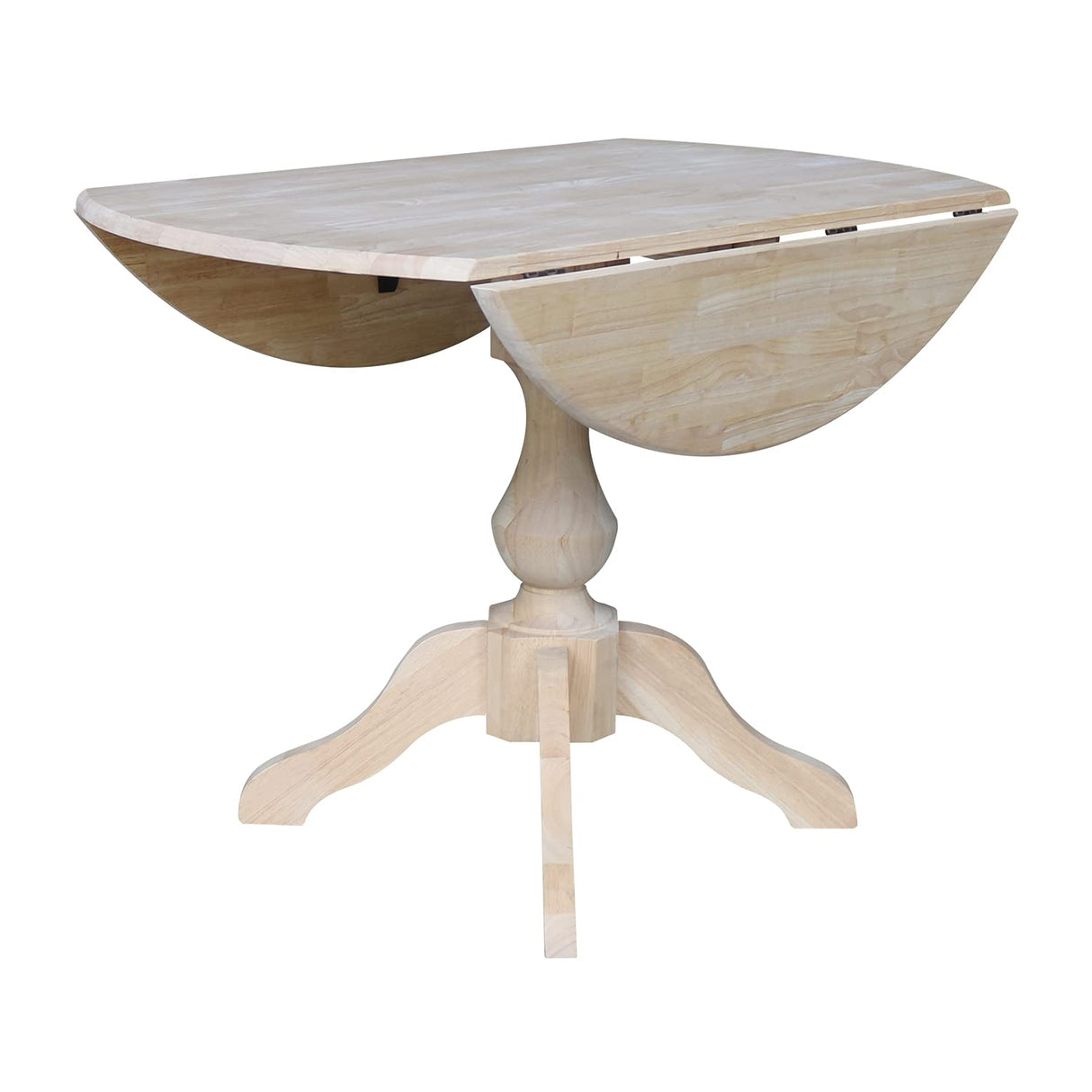 IC International Concepts International Concepts 42" Round Dual Drop Leaf Pedestal Table-30.3" H, Unfinished Dining Table, Ready to Finish IC International Concepts