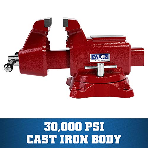 Wilton Utility HD Bench Vise, 8" Jaw Width, 8-1/2" Jaw Opening, 4-1/2" Throat (Model 648UHD) Wilton