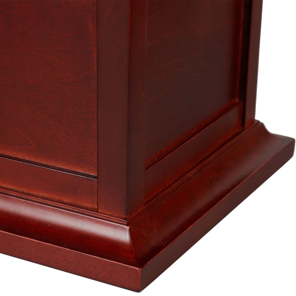 Cherry Solid Wooden Urns for Adult Male, Cremation Urns Eco-Friendly Wooden Casket Urn for Human Ashes Adult Female, Wood Keepsake Memorial Urns XMKAISITE