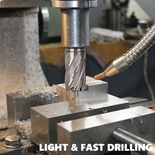 XJX 14 Pcs Annular Cutter Set, 3/4 Inch Weldon Shank 1” Cutting Depth 7/16 to 1-1/16 Inch Cutting Diameter Magnetic Drill Press Bits with 2 Pilot Pin and Hex Wrench XJX