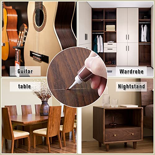 CHUKCHI Wood Furniture Repair Kit, 28 Piece Set Wood Filler Repair Kit Furniture Scratch Hole Restorer with Scraper, Brushes, Palette for Repairing CHUKCHI