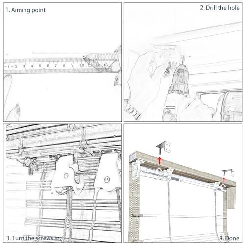 Sumnacon Shade L Brackets 8 Pcs Mounting L Bracket with Wingnut for Woven Wood Bamboo Roman Shade Metal L Shade Brackets for Inside,Ceiling or Wall Mount Silver L Blind Brackets for Home Sumnacon