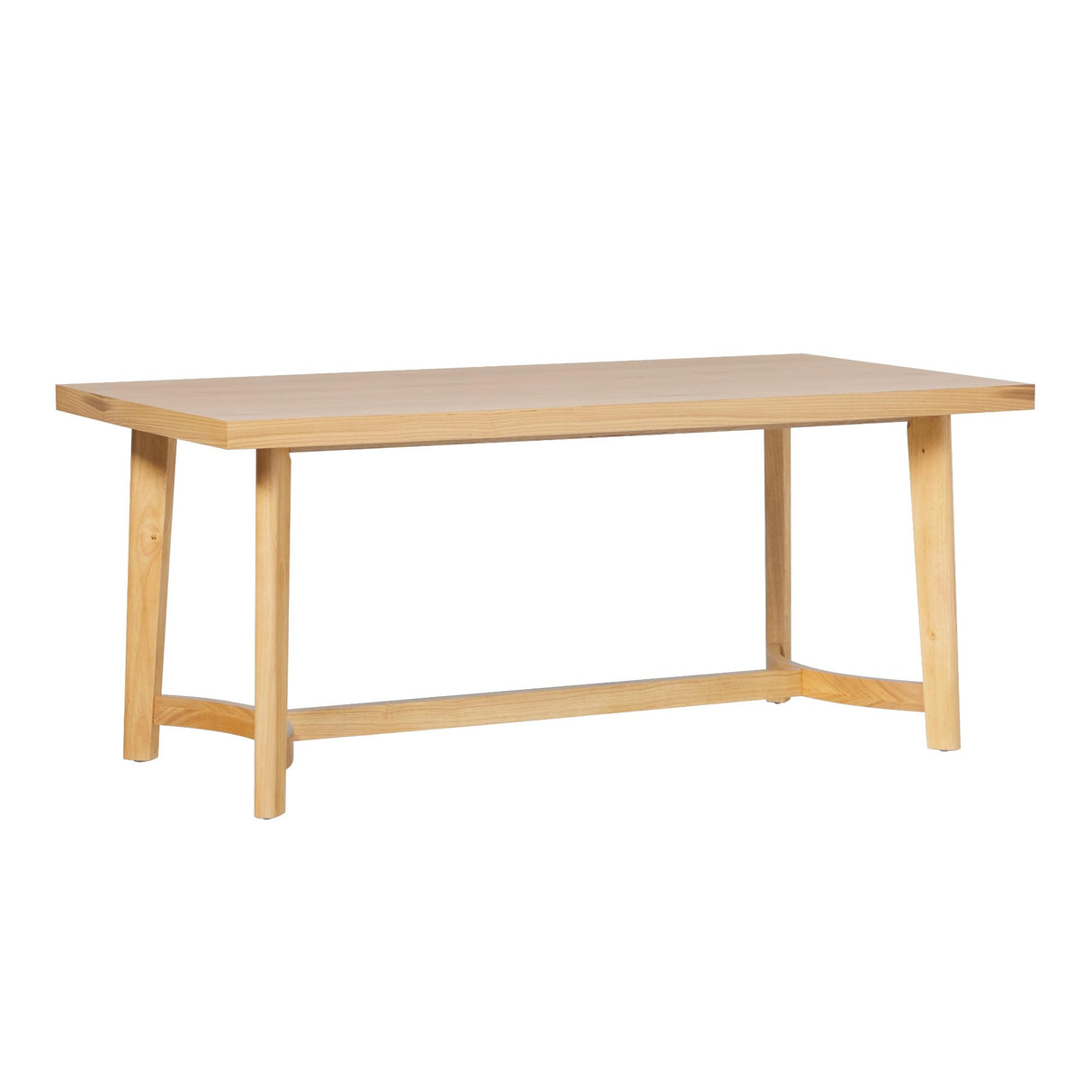 Walker Edison Modern Farmhouse Rustic Solid Oak Wood Rectanglular Dining Table for 6 - White Oak Walker Edison