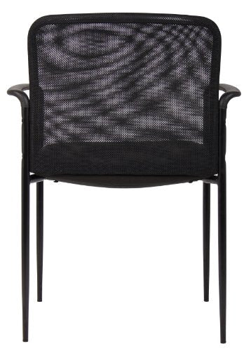 Boss Office Products Stackable Mesh Guest Chair in Black, 250 (B6909-BK)