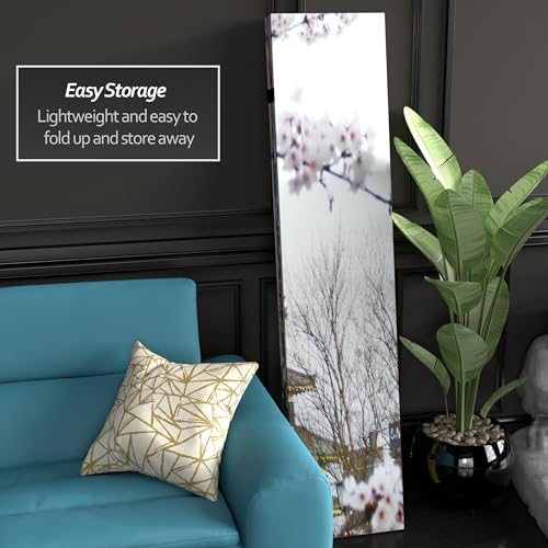Red Lantern 6 ft. Tall Double Sided Cherry Blossoms Canvas Room Divider 6 Panel Freestanding Folding Privacy Screen, Partition, and Separator for Modern and Contemporary Bedroom, Home Office, Studio Red Lantern