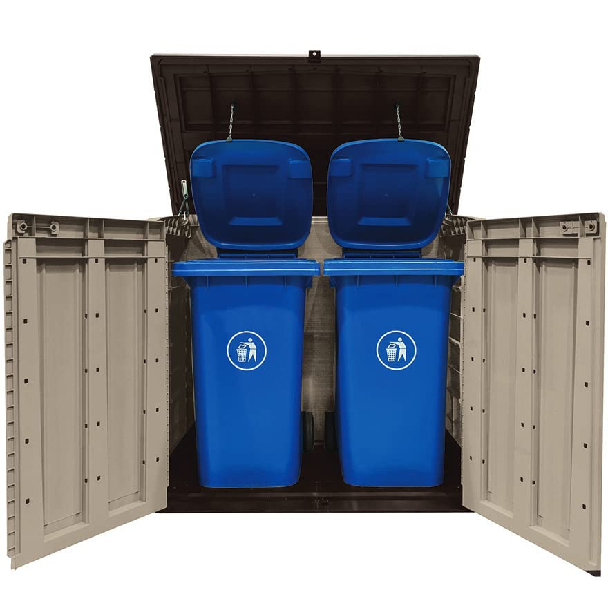 Keter Store-It-Out MAX 4.8 FT X 2.7 FT Durable Outdoor Storage Shed Made from Weather Resistant Resin 42 Cubic Feet Beige/Brown Keter