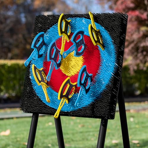 EastPoint Sports Axe Throwing Target Game - 5ft Tall Sturdy Steel Frame - Includes 8 Throwing Axes EastPoint Sports