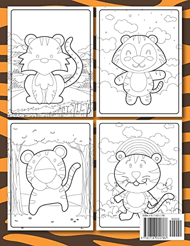 Tiger Coloring Book: coloring and activity books for kids ages 4-8 Majosta