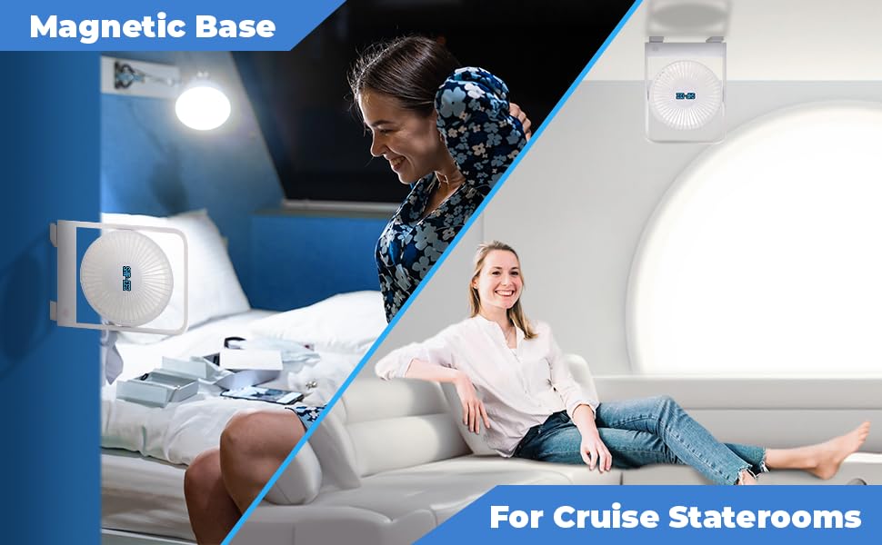 SAILPAK Ship-EEZ Cruise Ship Approved Fan, Magnetically Hangs from Stateroom Ceilings and Walls, The Original Cruise Fan SAILPAK
