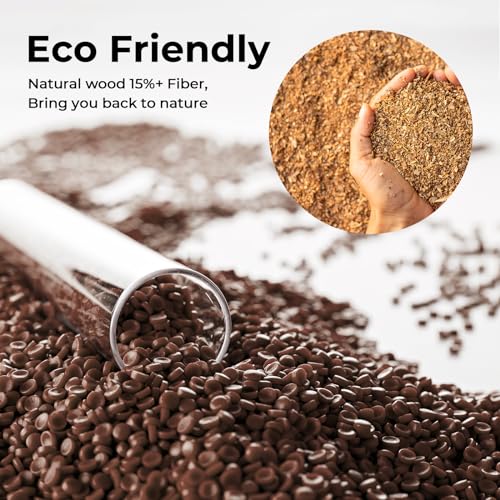 AMOLEN Walnut Wood Printing Filament 1.75mm PLA 3D Printer Filament 3D Printer Filament with Real Wood Fiber Wood Texture Filament,1KG AMOLEN