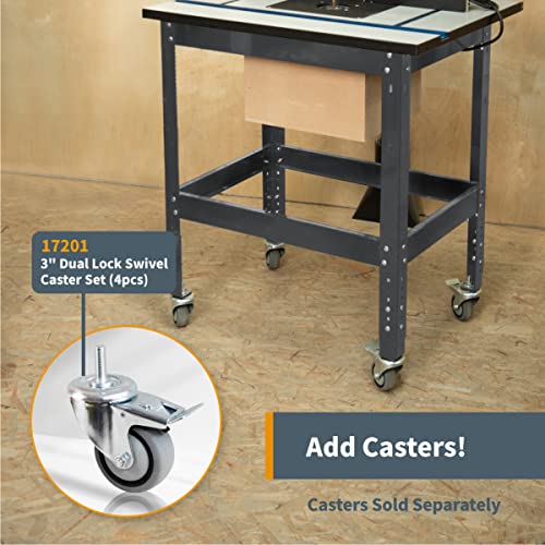POWERTEC UT1006 Router Table Stand | 400lb Capacity Heavy Duty Base with Adjustable Legs and Levelers POWERTEC
